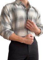 پیراهن طوسی چهارخانه