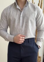 پیراهن پترن راه راه کد 615 - تصویر 4