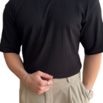 تیشرت مشکی راه راه کد 640